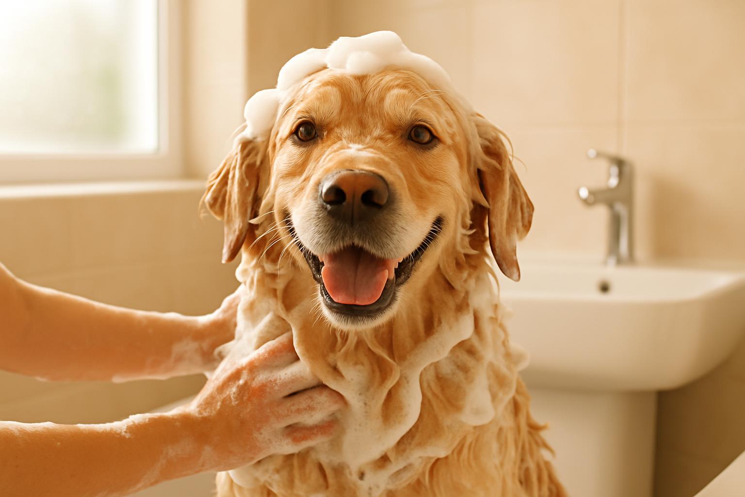 Organic dog shampoo — USDA certified natural bathing