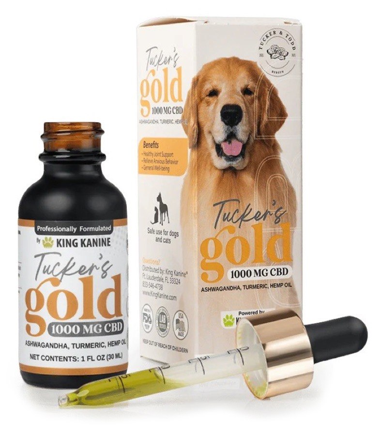 Tucker's Gold 1000mg CBD Oil bottle