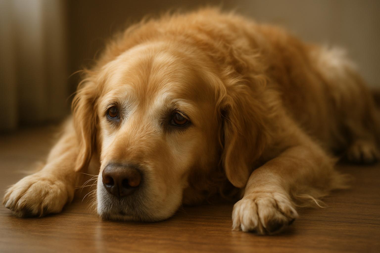 Senior dog with joint pain
